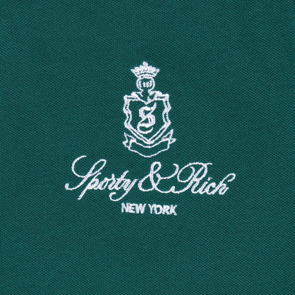 Sporty & Rich Green Polo with White Trim Tee SOLD OUT | Preowned - Picture 8 of 17